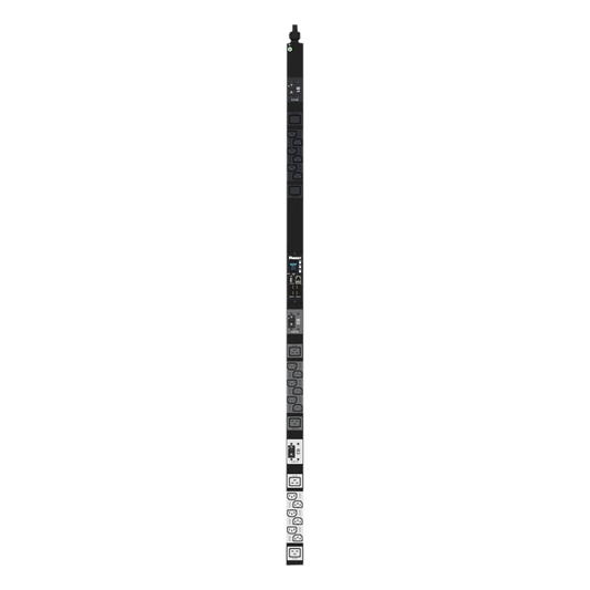 PDU Monitoreable (MI) para Distribución de Energía, Enchufe de Entrada NEMA L21-30P, Con 18 Salidas C13 y 6 C19, de Instalación Vertical, 208 Vca, 30 Amp