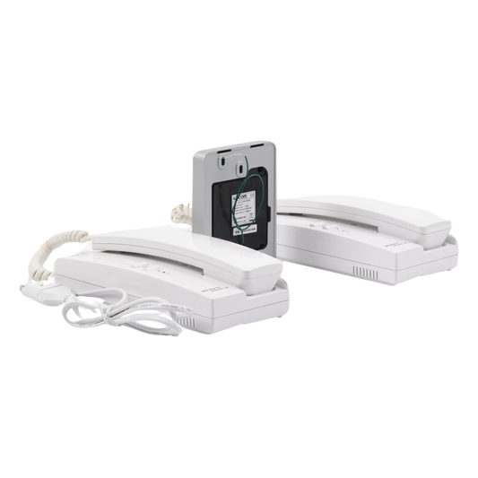 Kit de Audio Portero con 2 Auriculares y Frente de Calle