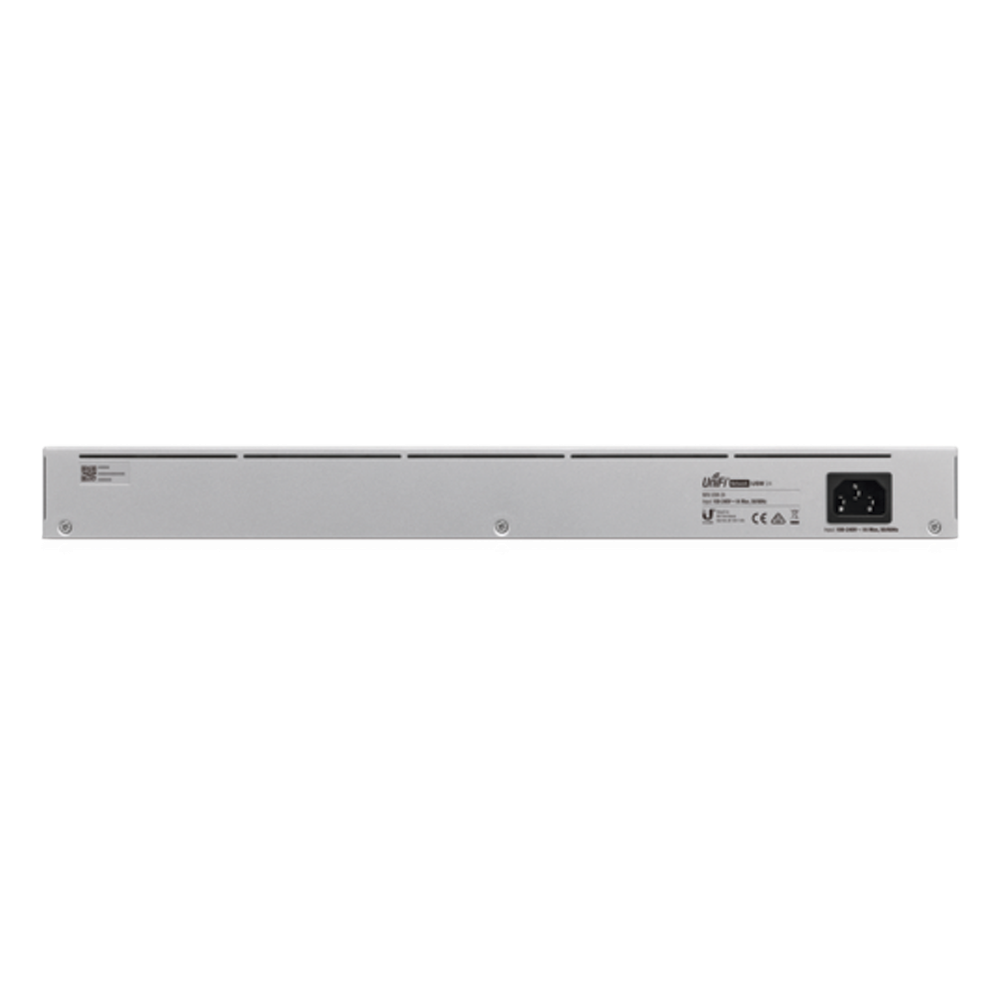 UniFi Switch USW-24, Capa 2 de 24 puertos 10/100/1000 Mbps + 2 puertos 1G SFP, pantalla informativa
