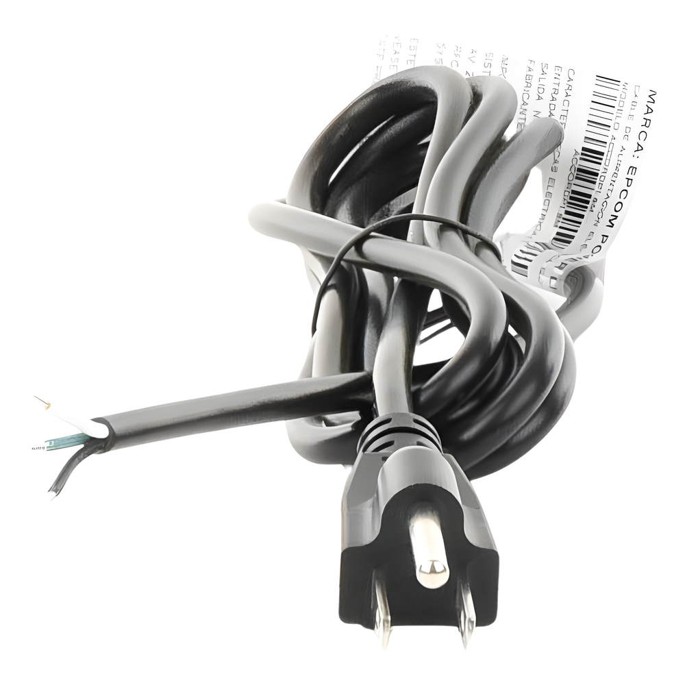 Cable de Alimentación Eléctrica para 120-240 Vca | 1.8 Metros (5.91 Pies) | 3 Fases | Cables Libres