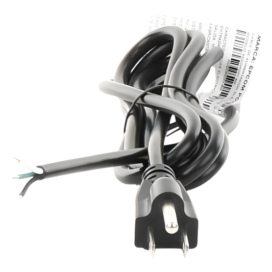 Cable de Alimentación Eléctrica para 120-240 Vca | 1.8 Metros (5.91 Pies) | 3 Fases | Cables Libres
