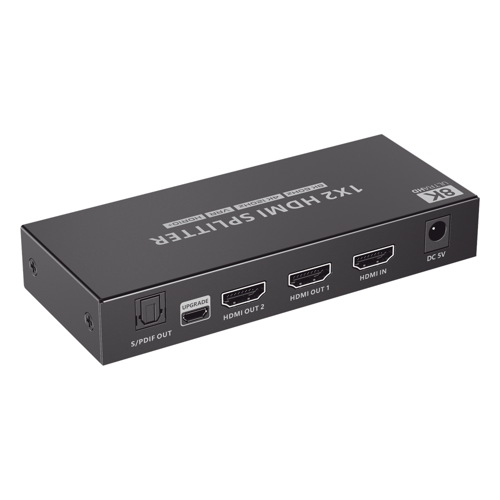 Splitter HDMI 1x2 | Velocidad de trasmisión 48 Gbps| Resolución 8k | Salida de audio| HDCP 2.3