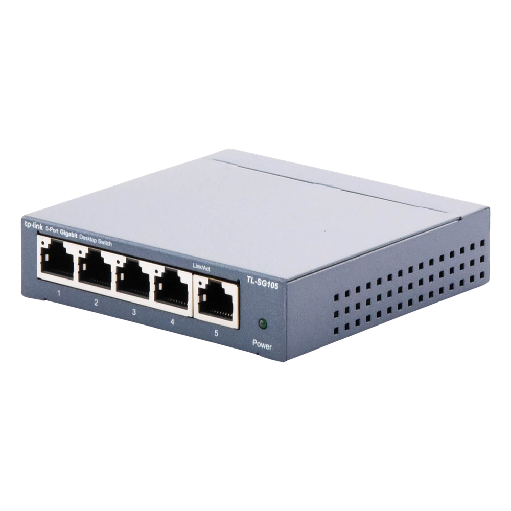 Switch Gigabit no administrable de 5 puertos 10/100/1000 Mbps