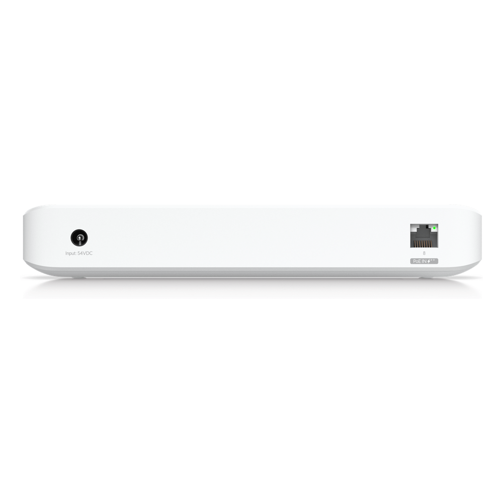 USW Ultra Switch de 8 Puertos GbE (7 Puertos PoE+ y 1 Puerto Entrada PoE++) con Opciones de Montaje Versátiles