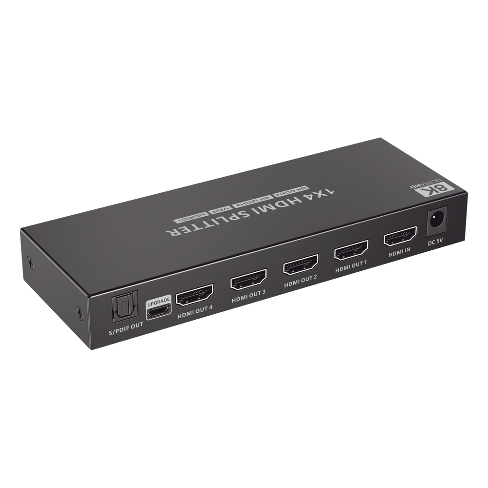 Splitter HDMI 1X4 | Velocidad de trasmisión 48 Gbps| Resolución 8K | Salida de audio| HDCP 2.3
