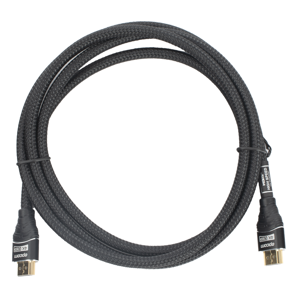 Cable HDMI de 1.8 Metros (5.91 Pies) | Alta Definición | Longitud | Versión 2.0 | Alta Velocidad 18Gbps | 4K@60Hz | Conectores Chapados en Oro | Tipo Redondo