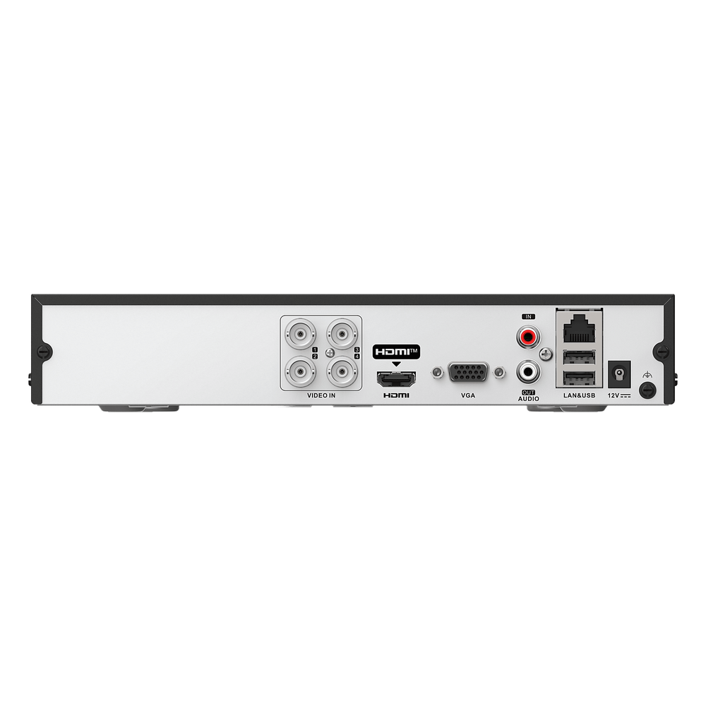 DVR 4 Canales TURBOHD + 4 Canales IP / 8 Megapixel (4K) / Audio Bidireccional / ACUSENSE / 1 Bahía de Disco Duro / Salida de Video en Full HD / H.265+