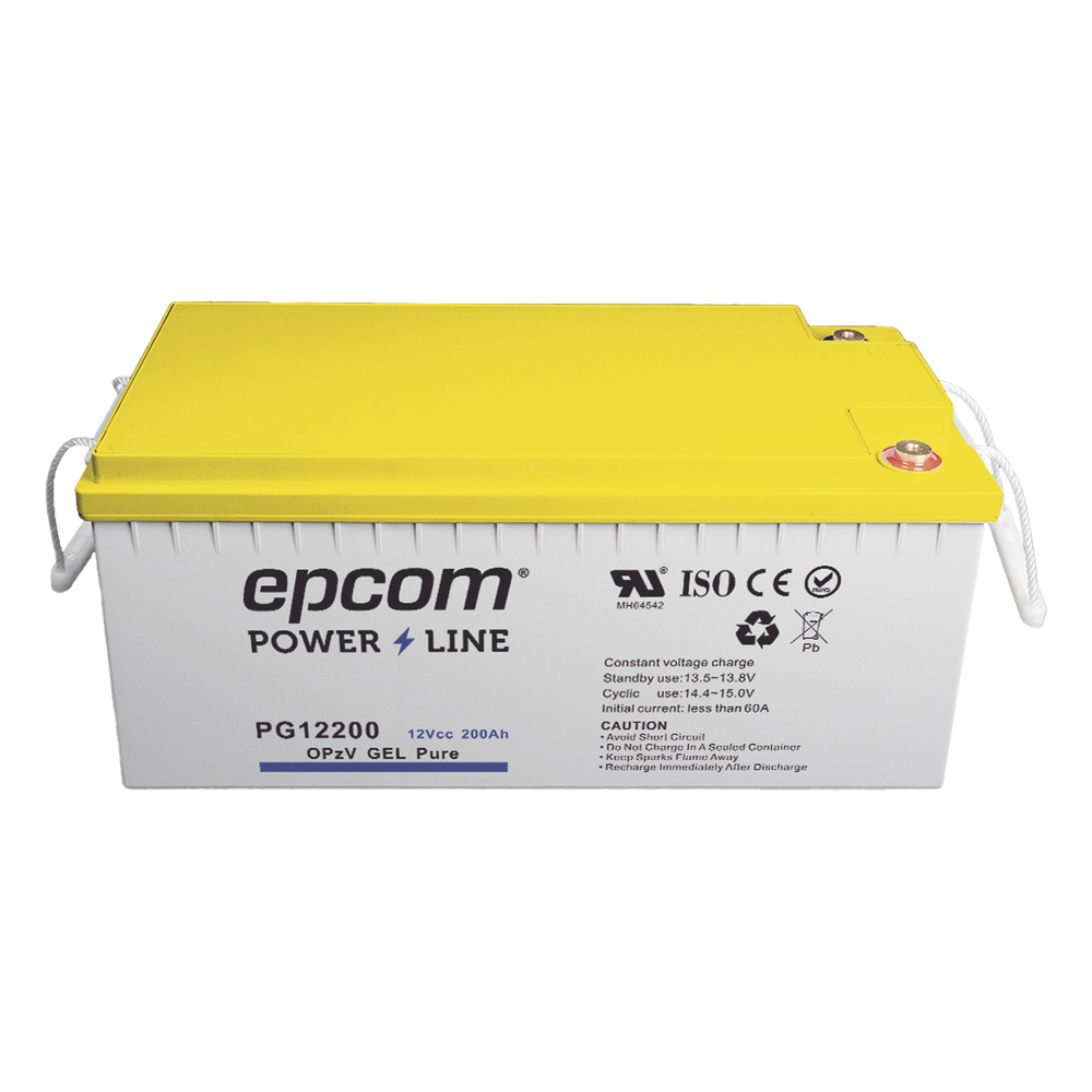 Batería de GEL PURO OPzV / 12 V @ 200 Ah / Ciclo profundo / Uso en Aplicaciones Fotovoltaicas y de Respald