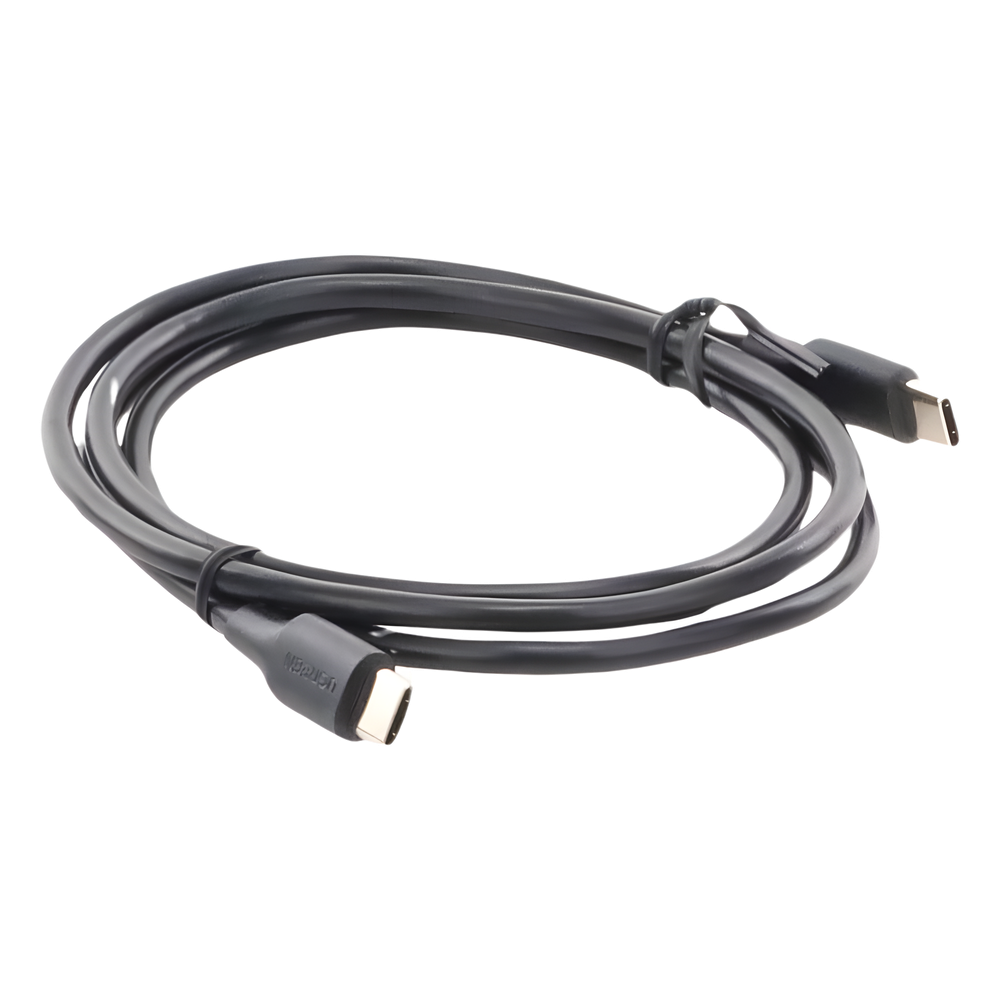 Cable USB-C a USB-C | 1 Metro | Carga Rápida de hasta 60W | Transferencia de datos de 480 Mbps | PD3.0 | QC 4.0/3.0/2.0 | FPC | AFC | Duradero y Flexible| Caja ABS | Cubierta de TPE | Color Negro.