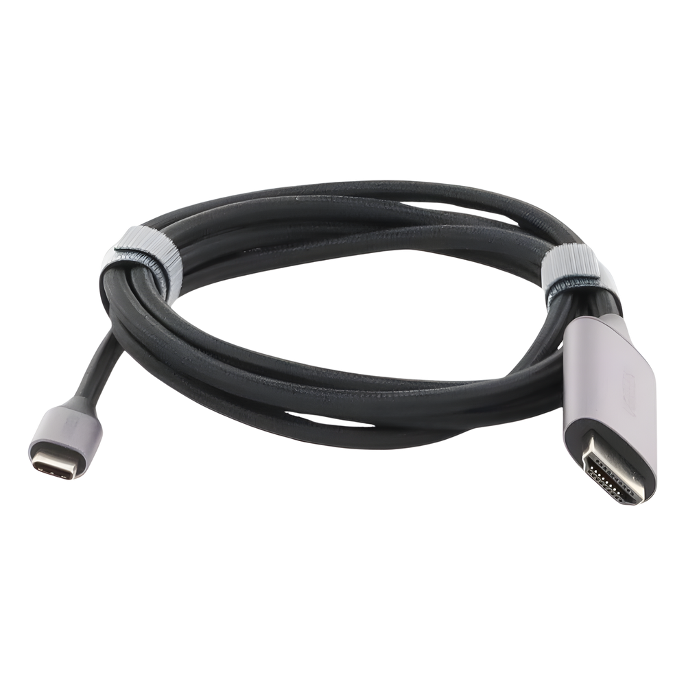 Cable USB-C 3.1 a HDMI 4K | 1.5 Metros (4.92 Pies) | Compatible con Thunderbolt 3 & 4 | Adaptador Tipo-C a HDMI | 4k@60Hz | Soporta Modo Espejo y Modo Extendido | Carcasa de Aluminio | Nylon Trenzado | Conector Niquelado | Blindaje Multicapa