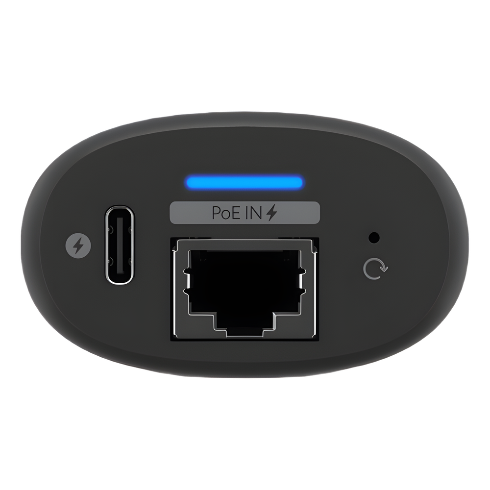 UniFi Cast Pro para UniFi Connect, señalización digital, convierta cualquier pantalla HDMI en una terminal audiovisual controlada centralizadamente por red, (1) puerto GbE POE IN 48 Vcc, 0.35A o USB-C 5 Vcc, 3A / (1) puerto HDMI de salida