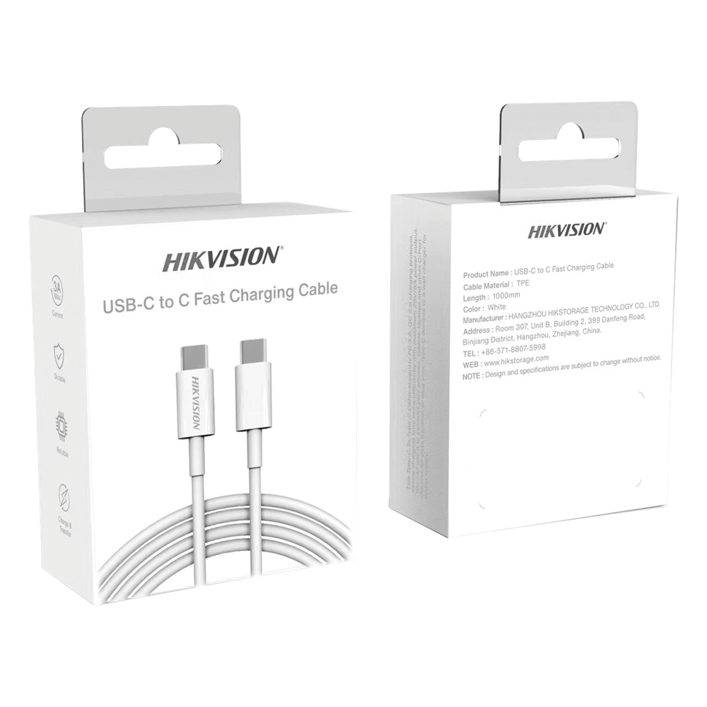 Cable USB-C a USB-C / 1 Metro (3.28 Pies) / Ideal para Celulares Android / Carga Rápida 3 Amp / Carga y Sincronización de Datos / 480 Mbps / 60 Watts