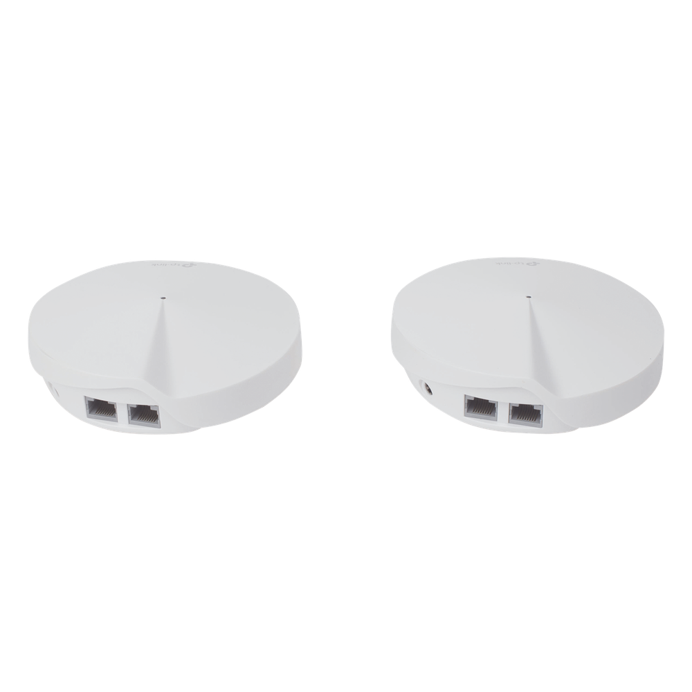 Kit 2 Routers Inalámbricos MESH Interior para Hogar / Doble Banda Wi-Fi 5 AC1300 Mbps / 2 Puerto Gigabit WAN/LAN / 4 Antenas Internas / Administración Mediante la App Deco (iOS, Android) / Protección HomeCare