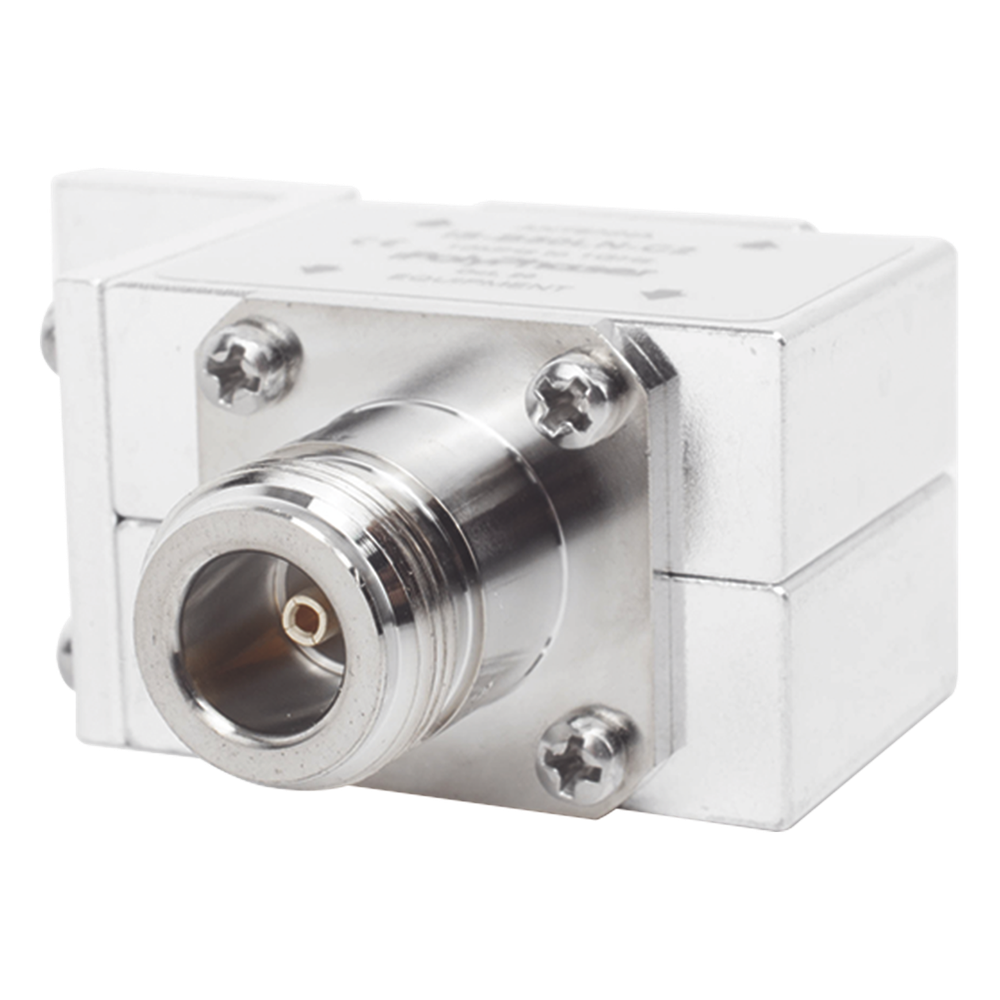 Protector Coaxial RF / 125-1000 MHz / 50 Ω / Conectores N Hembra / Bloqueo DC / 40 kA