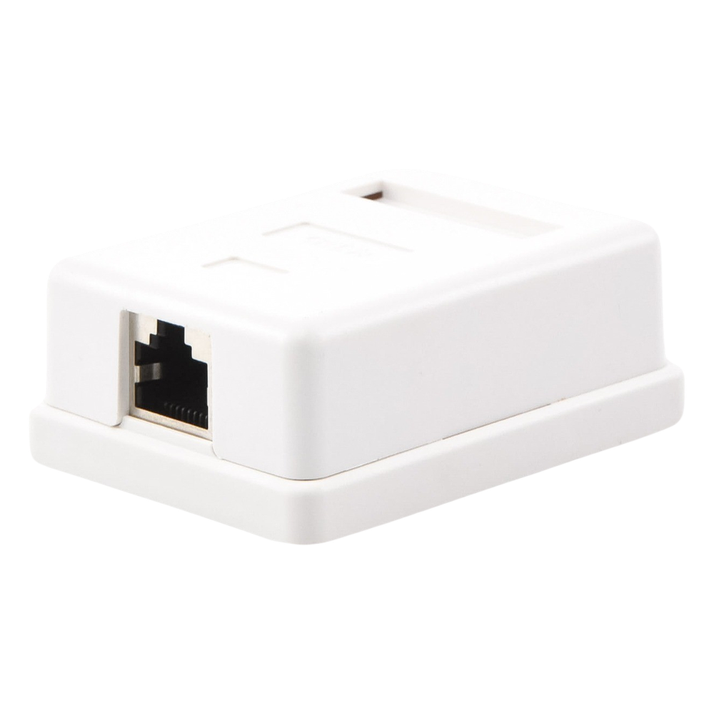 Caja de Pared con 1 Puerto Keystone, Incluye Jack STP Cat5e