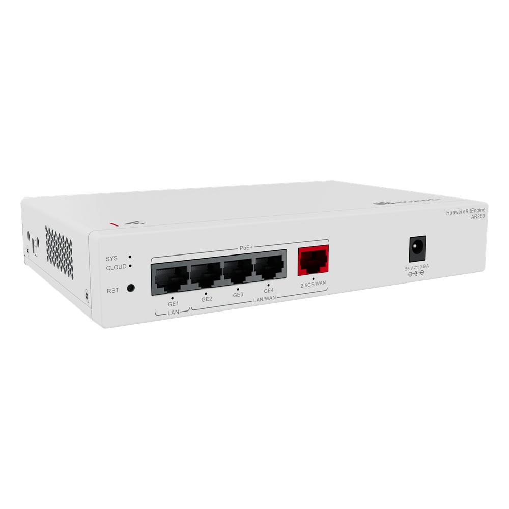 Router eKit para 150 clientes / Controladora para 16 APs / 5 Puertos PoE+ (1 WAN 2.5 Gbps + 1 LAN Gigabit + 3 LAN/WAN gigabit) / Presupuesto PoE 41W / Gestión en la nube / Libre de licenciamiento