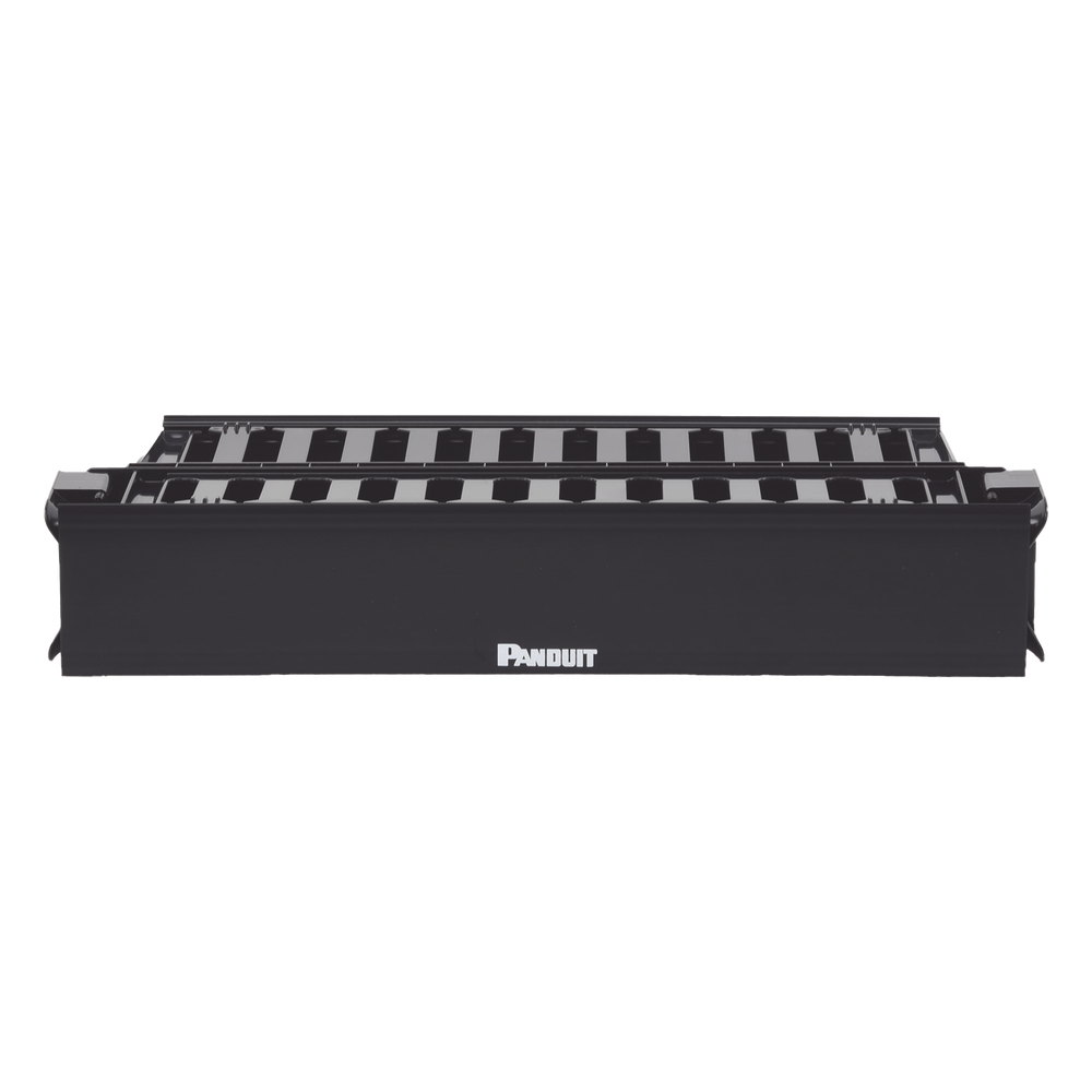 Organizador de Cables Horizontal PatchLink, Doble (Frontal y Posterior), Con Tapa Extendida, Para Rack de 19in, 2UR