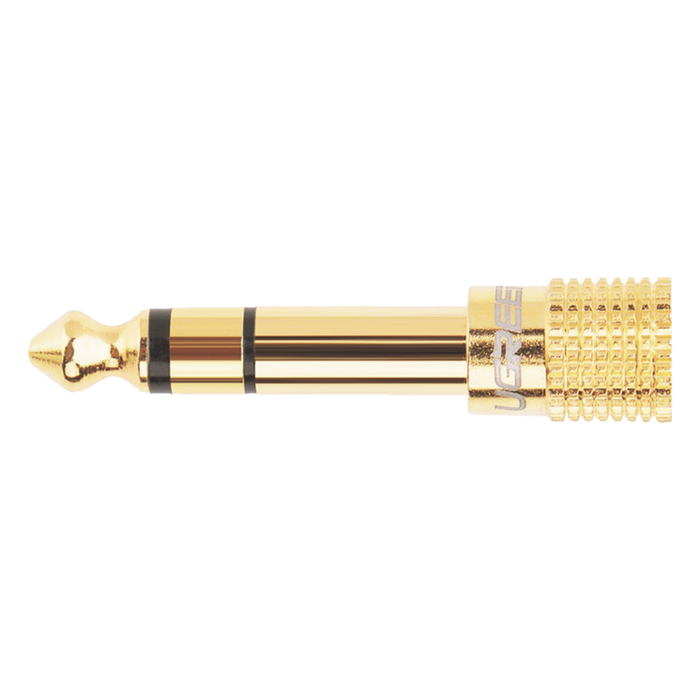Adaptador (Convertidor) de Audio 3.5mm Hembra a 6.5mm Macho / Plug & Play / Superficie de Rosca Antideslizante / Calidad de sonido sin pérdidas