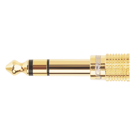 Adaptador (Convertidor) de Audio 3.5mm Hembra a 6.5mm Macho / Plug & Play / Superficie de Rosca Antideslizante / Calidad de sonido sin pérdidas