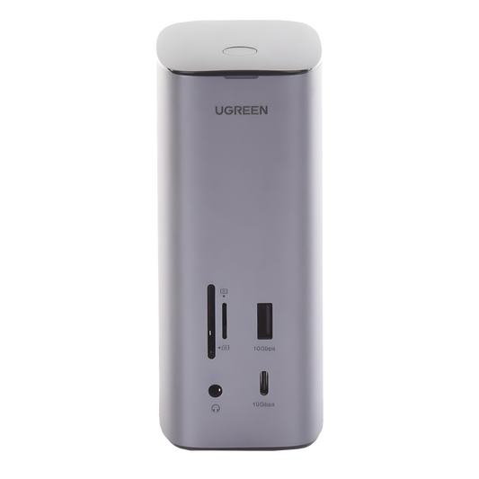 HUB USB-C (Docking Revodok Pro) 12 en 1 | 2 USB-A 3.0 | 1 USB-C PD Carga 100W | 1 USB-A 3.1 | 1 USB-C 3.1 | HDMI 4K | HDMI 8K Ultra HD | Display Port 4K | RJ45 (Gigabit) | Lector Tarjeta SD + Micro SD (TF) | Jack Audio 3.5mm.