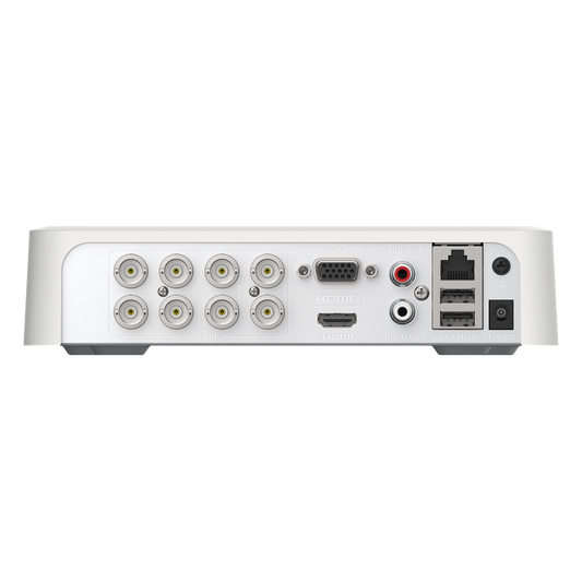 DVR 8 Canales TurboHD + 2 Canales IP / 2 Megapíxel (1080p) Lite / Acusense Lite (Evita Falsas Alarmas) / Audio Bidireccional y Coaxitron / 1 Bahía de Disco Duro / H.265+ / Salida de Vídeo Full HD