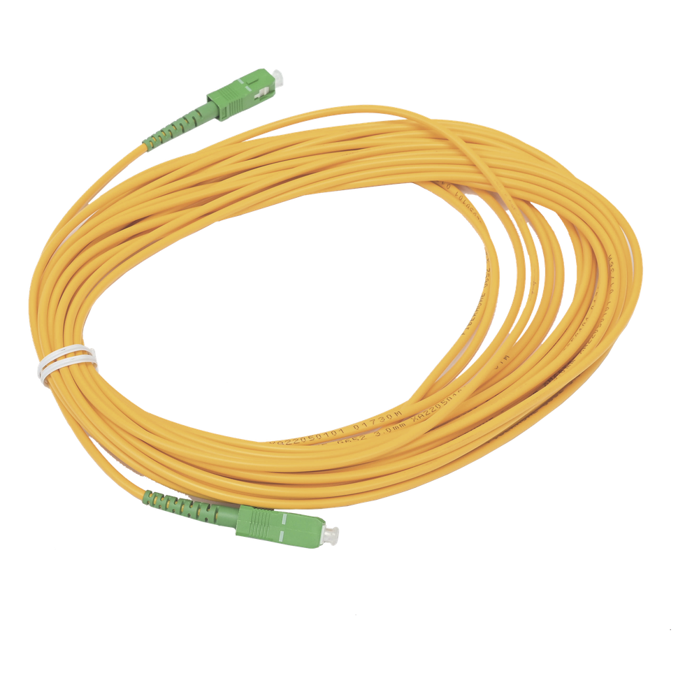 Jumper de Fibra Óptica Simplex, Monomodo, con Conectores SC/APC-SC/APC, 10 Metros (32.81 Pies)
