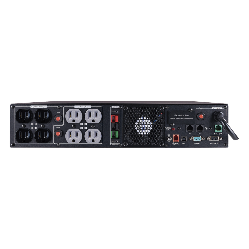 UPS de 1500 VA/1500 W, Topología Línea Interactiva, Entrada 120 Vca NEMA 5-15P, Onda Senoidal Pura, Torre o Rack 2 UR, Con 8 Tomas NEMA 5-15R
