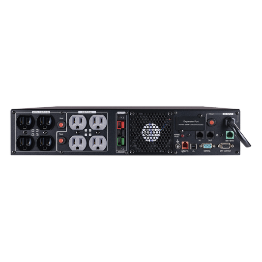 UPS de 1500 VA/1500 W, Topología Línea Interactiva, Entrada 120 Vca NEMA 5-15P, Onda Senoidal Pura, Torre o Rack 2 UR, Con 8 Tomas NEMA 5-15R
