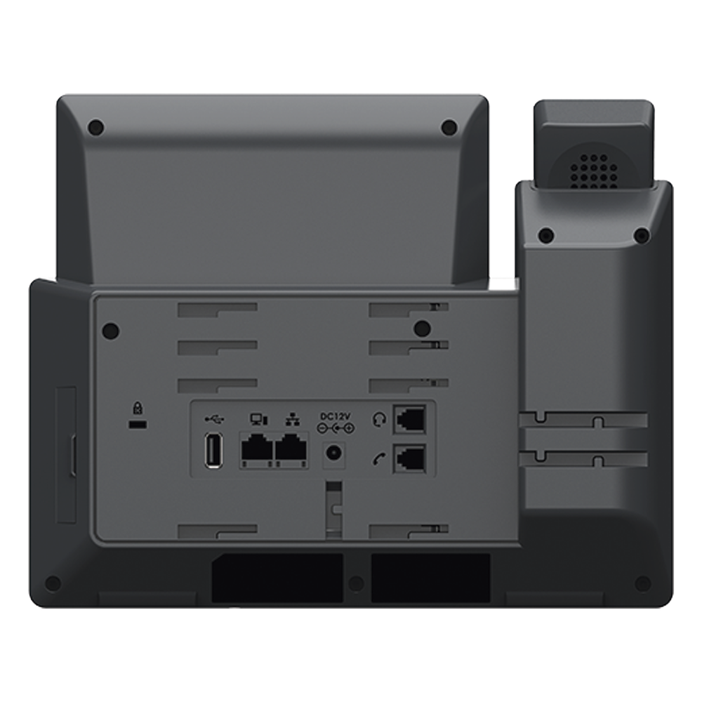 Teléfono IP Wi-Fi, Grado Operador, 14 líneas SIP con 6 cuentas, pantalla LCD  5", puertos Gigabit, Bluetooth, PoE, codec Opus, IPV4/IPV6 con gestión en la nube GDMS