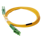 Jumper de Fibra Óptica Monomodo 9/125 LC/APC-LC/APC Duplex PVC, 2.0 mm, Amarillo, 2 Metros (6.56 Pies)
