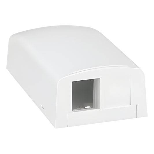 Caja de Montaje en Superficie, Para 2 Módulos Keystone, Color Blanco