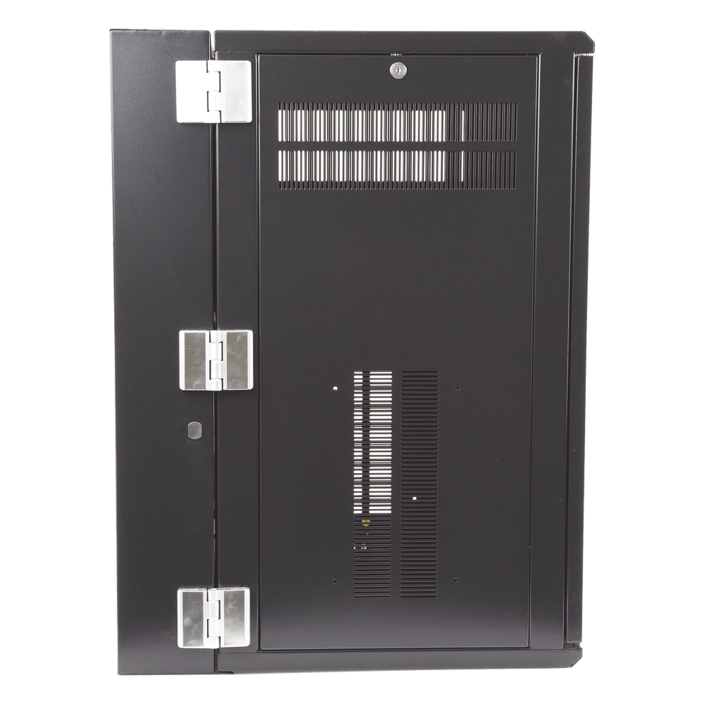 Gabinete PanZone de Montaje en Pared, de 19in, Puerta Ventilada, 18 UR, 635mm de Profundidad, Color Negro