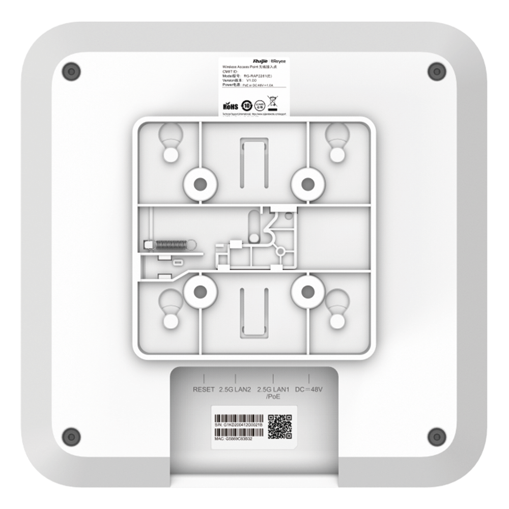 Punto de Acceso Mesh Wi-Fi 6 con doble puerto multi-gigabit 2.5G Interior en Techo hasta 5.9 Gbps, doble banda 802.11 AX6000 MU-MIMO 4x4