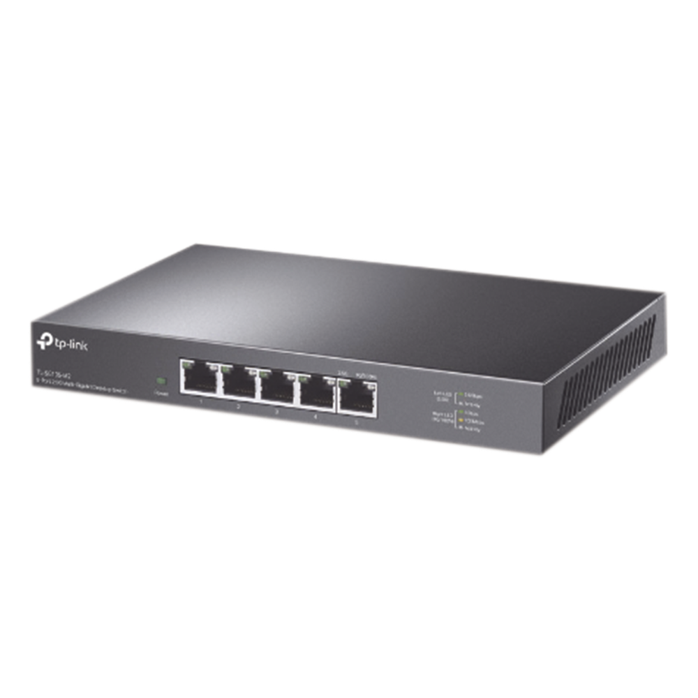 Switch Gigabit no administrable de 5 puertos 100 Mbps/ 1 Gbps/ 2.5 Gbps ideal para WiFi 6