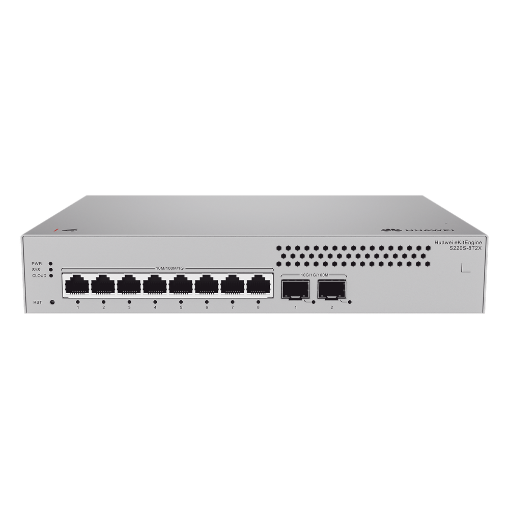Switch de Acceso Gigabit Administrable Capa 2 / 8 puertos 10/100/1000 Mbps / 2 Puertos 10GE SFP Uplink  / ERPS / IMGP Snooping / DHCP Snooping / Administración Nube Gratis