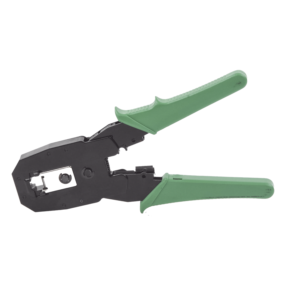 Pinzas para plegar (Ponchadoras) cables RJ11, RJ12, RJ45 telefónicos y cables de red Cat5e, Cat6, Cat6a y con Cavidades para 4, 6 y 8 conductores.