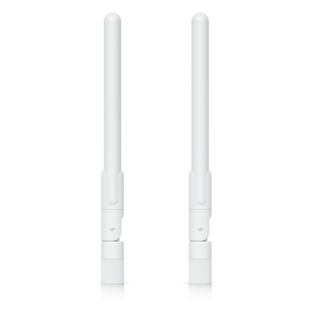 Par de Antenas Omnidireccionales Ideales para el UK-Ultra. Incluye dos Antenas de Doble Banda con 3 dBi en 2.4 GHz y 4 dBi en 5 GHz
