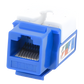 Módulo Jack Keystone Cat5e con Terminación 110 (Punchdown) para Faceplate - Color Azul