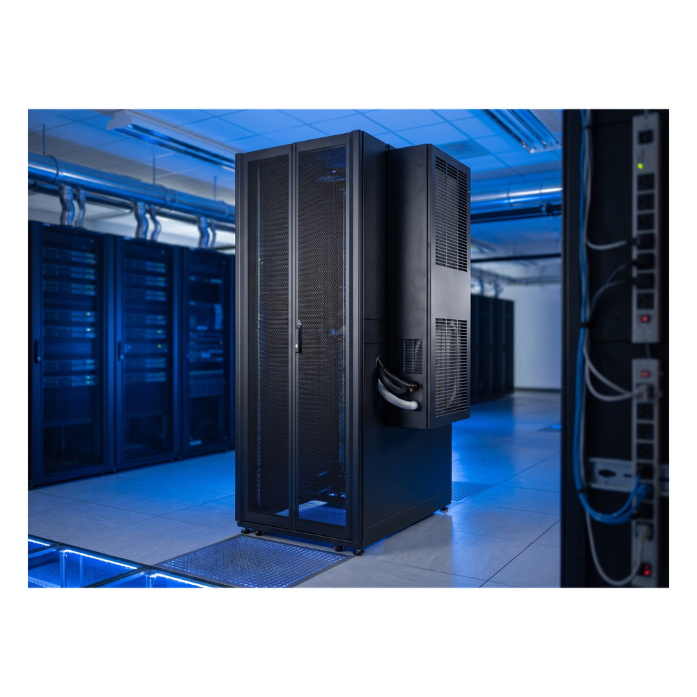 Gabinete de Telecomunicaciones ProLine V/D, 600 mm de Ancho, 1000 mm de Profundidad, Compatible Con Aire Acondicionado Tipo G52, NEMA 12, 42 UR, Color Negro
