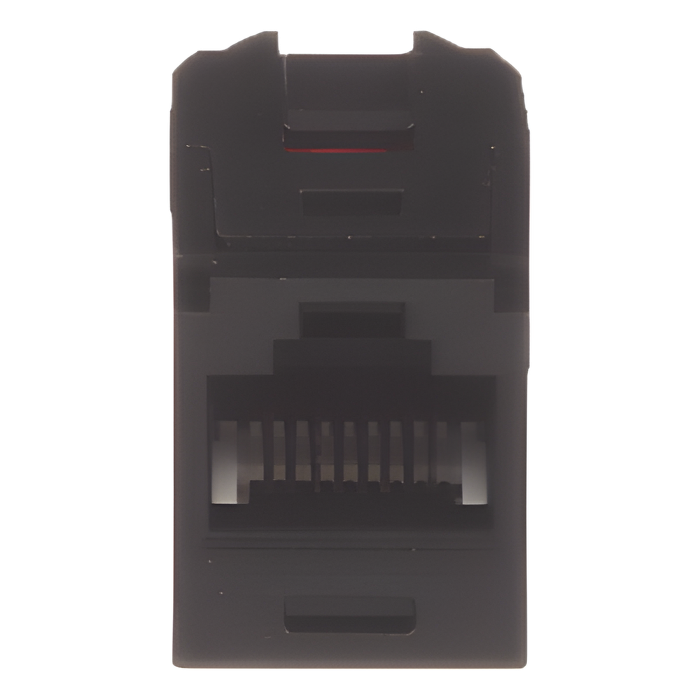 Módulo Acoplador RJ45 a RJ45, Mini-Com, Categoría 6, Color Negro