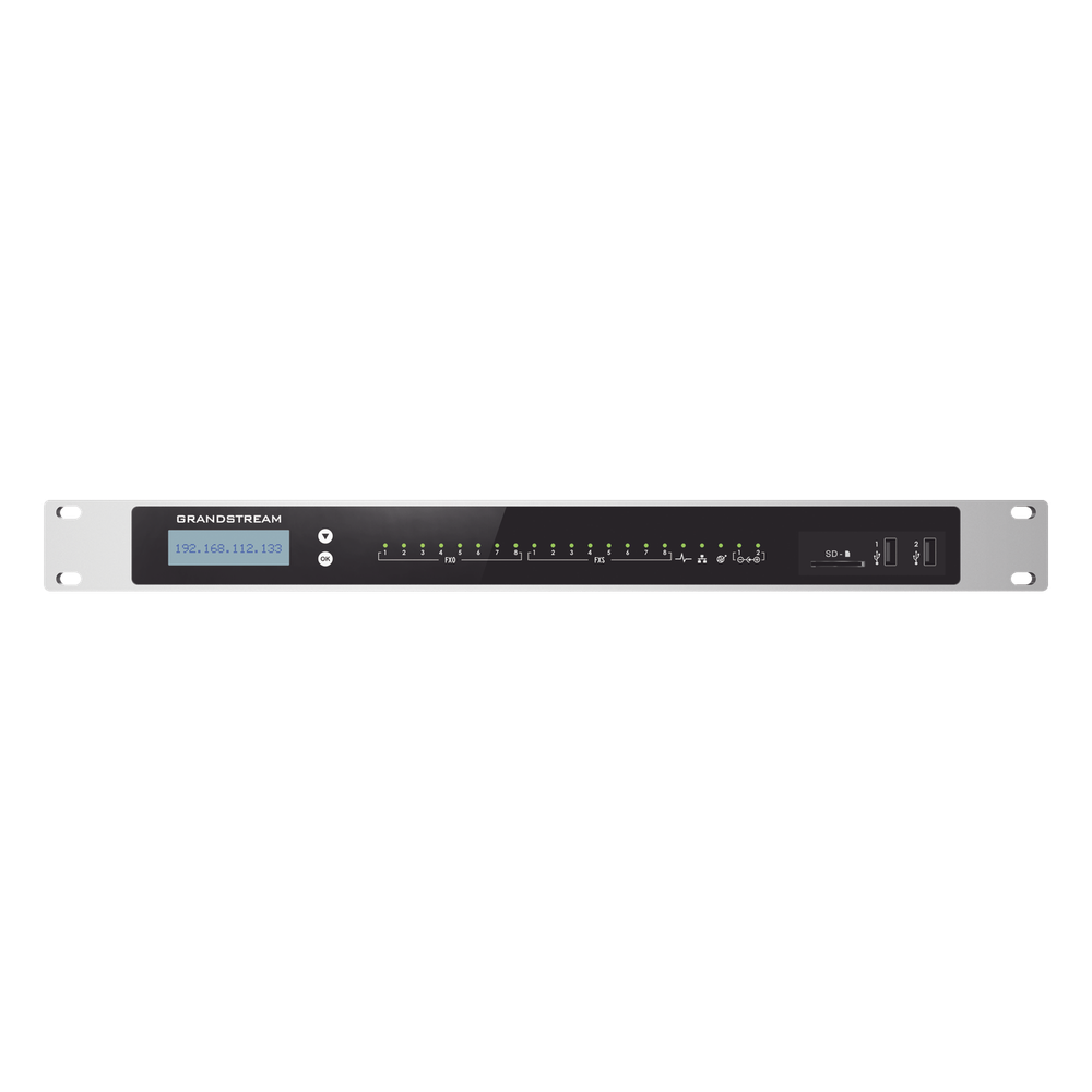 Conmutador IP-PBX para hasta 3000 usuarios y 450 llamadas simultaneas, 8FXO, 8FXS,  para solución de comunicaciones unificadas y colaboración
