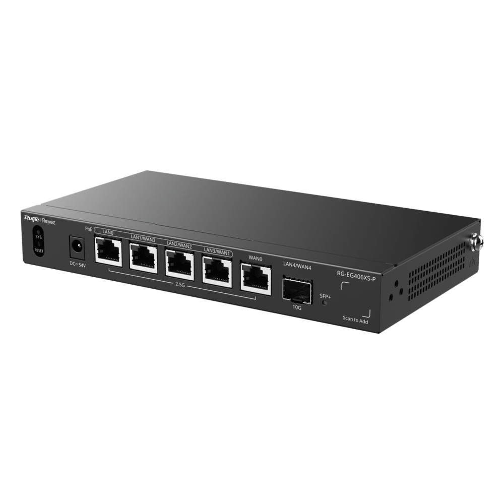 Router Balanceador con Función SD-WAN, PoE+ hasta 110 Watts, Hasta 5 Servicios de Internet y hasta 400 clientes con desempeño de 2.5 Gbps, un puerto SFP+ 10G