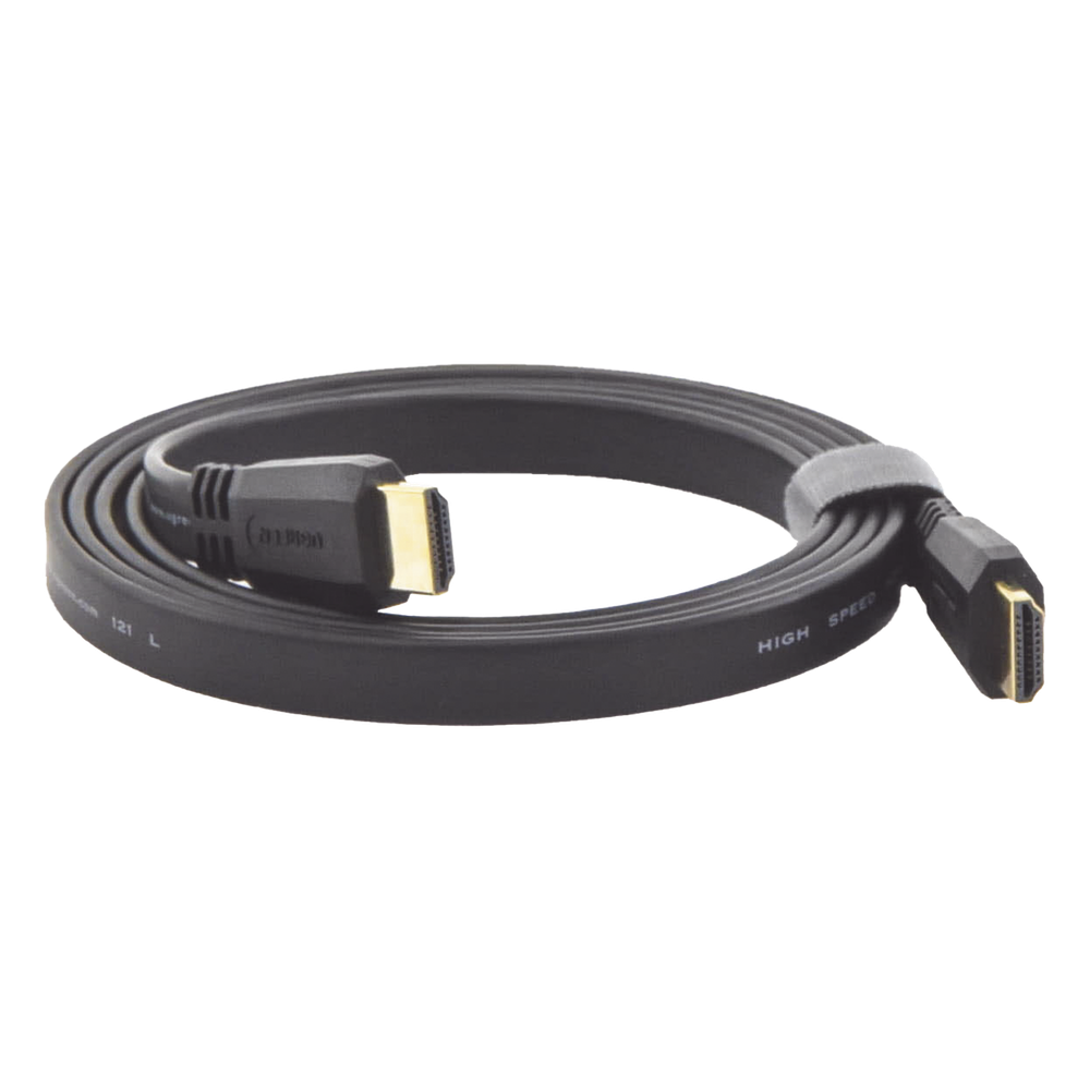 Cable HDMI 2.0 Plano de 1.5 Metros (4.92 Pies) / 4K@60Hz / HDR / 3D / HEC (Canal Ethernet HDMI) / ARC (Canal de Retorno de Audio / Color Profundo de 48 Bits / Audio de 32 Canales / HDCP / Audio Dolby True HD 7.1 / 18 Gbps / EstaÑado y Triple Blindaje / A