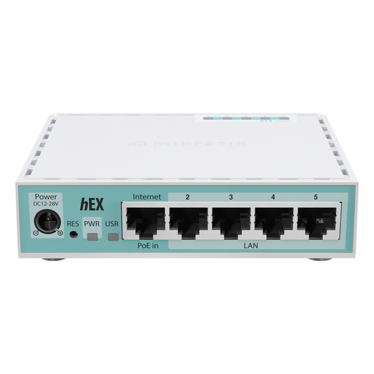 (Hex Version 2024) Router con 5 Puertos Gigabit Ethernet, 1 Puerto USB / CPU ARM Doble Nucleo/ RAM 512 MB/ Balanceo de Cargas