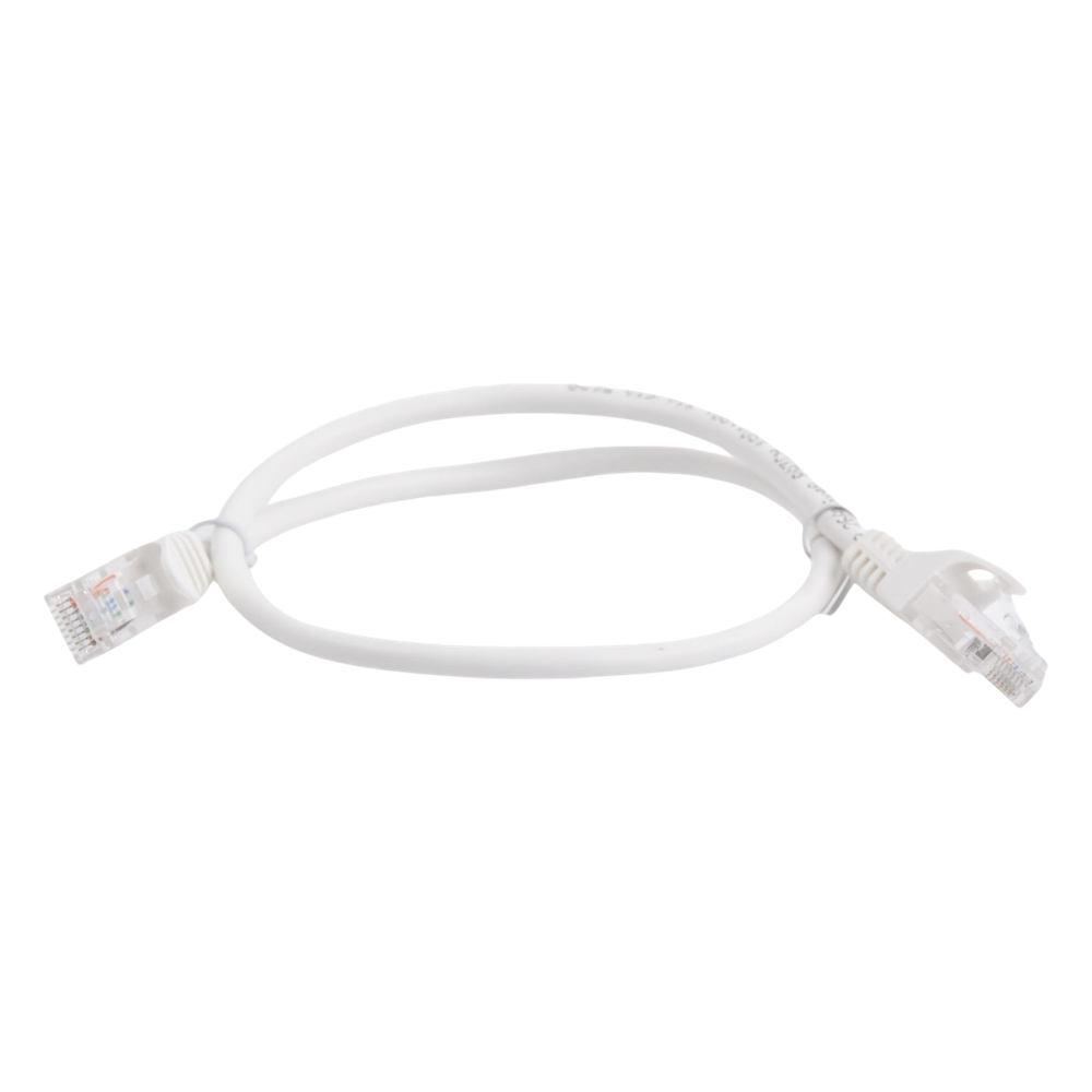 Cable de Parcheo UTP Cat5e - 0.5 Metros (1.64 Pies) - Blanco
