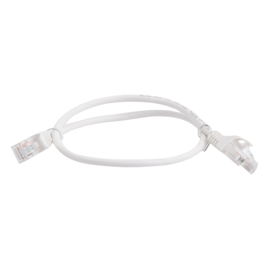 Cable de Parcheo UTP Cat5e - 0.5 Metros (1.64 Pies) - Blanco