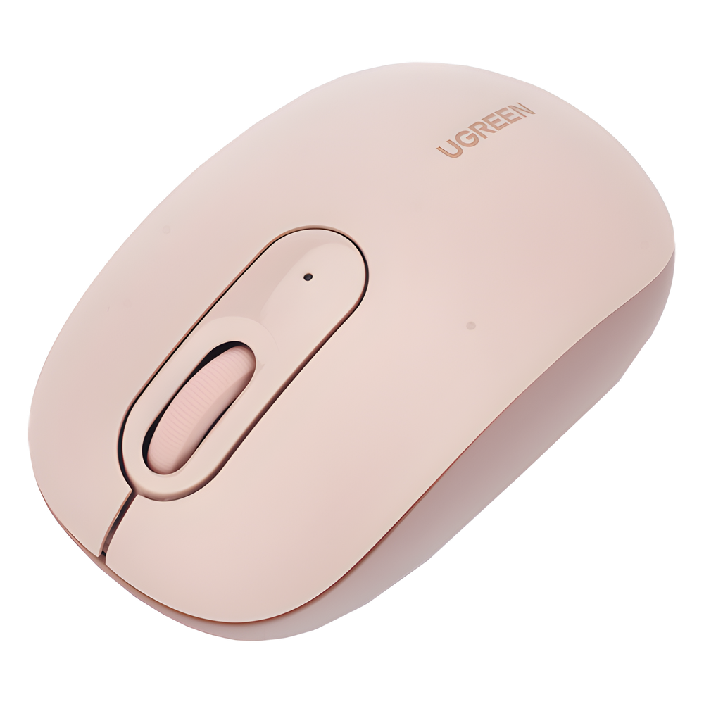 Mouse Inalámbrico 2.4G 800/1200/1600/2400 DPI | Función de 3 botones | Alcance 10m | Silencioso |  Ergonómico | Anti-caída y Anti-interferencias | Batería Alcalina AA incluida  | Color Dusty Pink.
