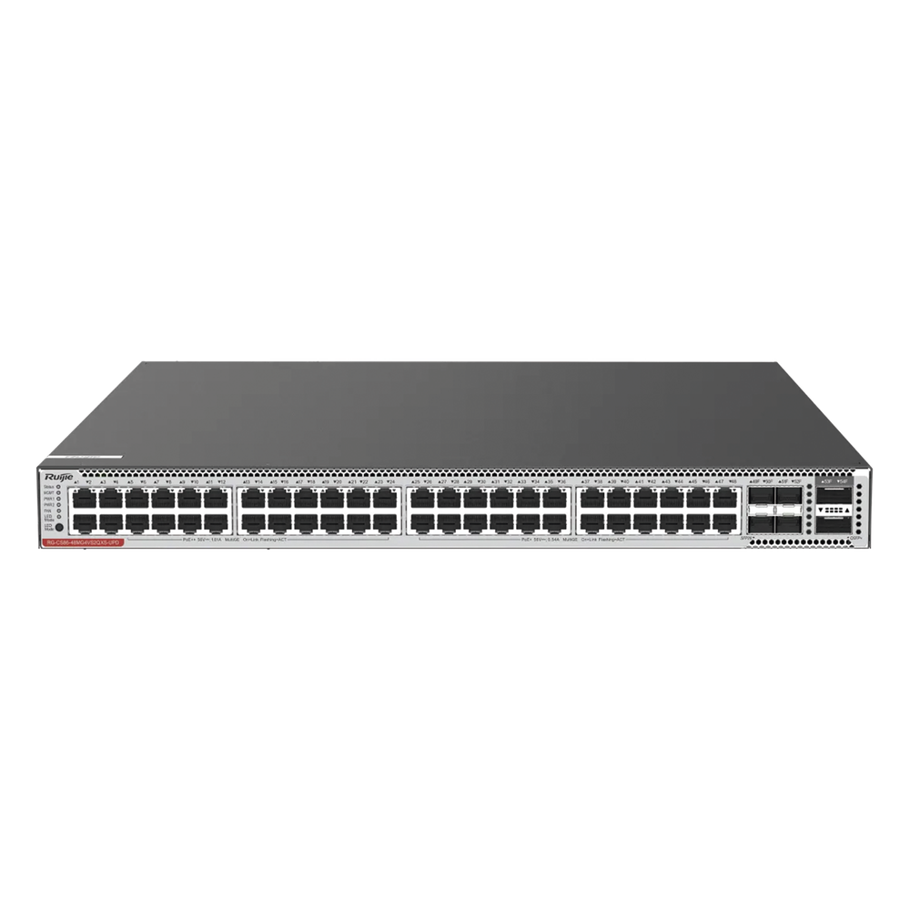 Switch Core 48 Puertos PoE 802.3bt Class 2 (Hi-PoE 90 W) Capa 3 Multi-Gigabit 5G y QSFP+ 40G (No Incluye Fuentes de Poder)
