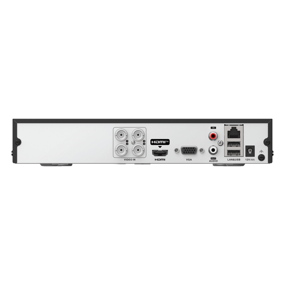 DVR 4 Canales TurboHD + 4 Canales IP / 8 Megapíxel (4K) / Audio Bidireccional / ACUSENSE Lite / 1 Bahía de Disco Duro / H.265+ / Salida en Full HD