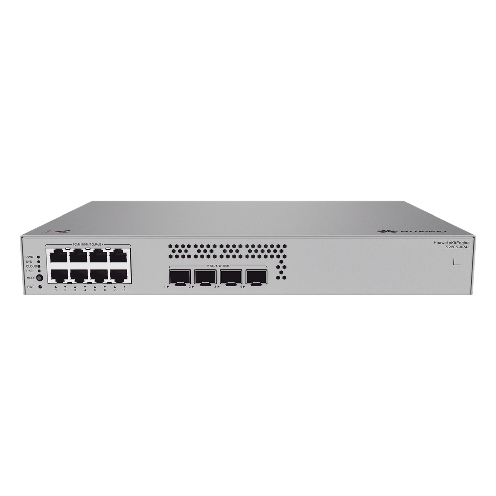 Switch de Acceso Gigabit Administrable PoE Capa 2 / 8 puertos 10/100/1000 Mbps (PoE) / 4 Puertos 2.5GE SFP Uplink  / ERPS / IMGP Snooping / DHCP Snooping / PoE Perpetuo / 128 W / Administración Nube Gratis